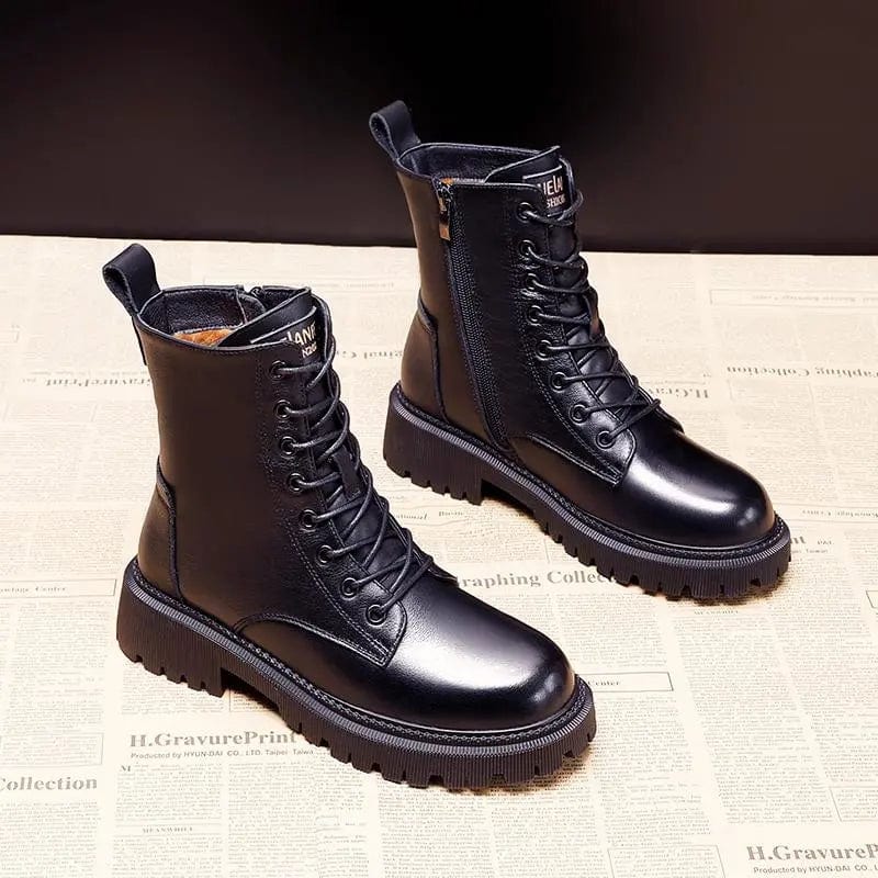 Ambrelle - Black Leather Winter Boots