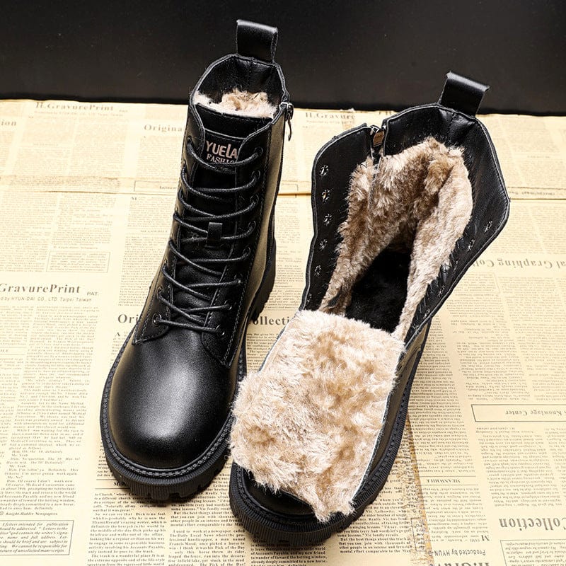 Ambrelle - Black Leather Winter Boots