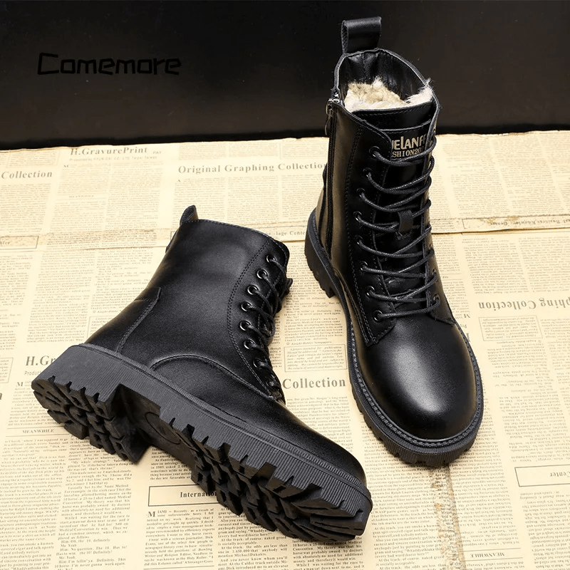 Ambrelle - Black Leather Winter Boots